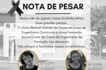 Nota de Pesar - Manoel e Fernanda.